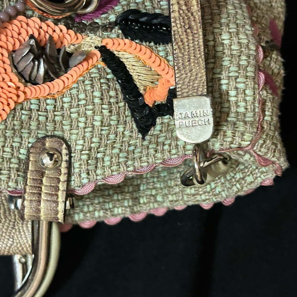 Jamin Puech tote w/beads
sequins,raffia floral embroidery - Picture 5 of 15